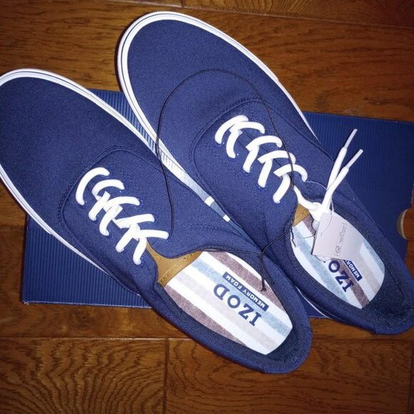 IZOD Mens Size 12 Memory Foam Rangley Navy Lightweight Durable Sneakers NIB - Picture 3 of 5